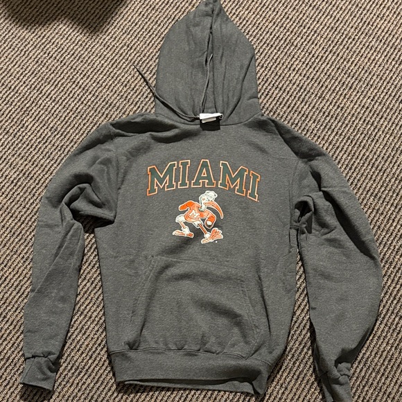 Miami Gray Hoodie Sweatshirt - Picture 1 of 1